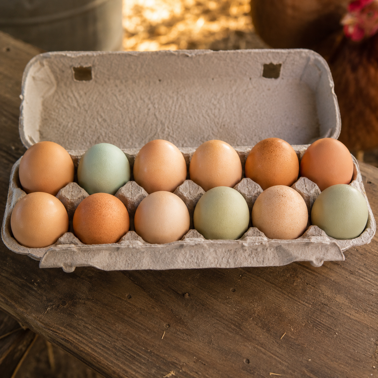 12 Farm Fresh Eggs (gathered daily)